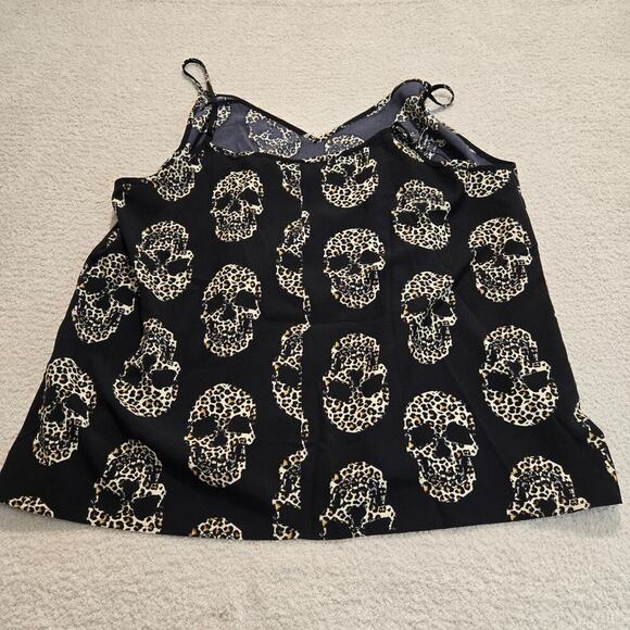 Emery Rose Cami Tank Top with Leopard Print Skulls Women's Size 3XL - Picture 6 of 8